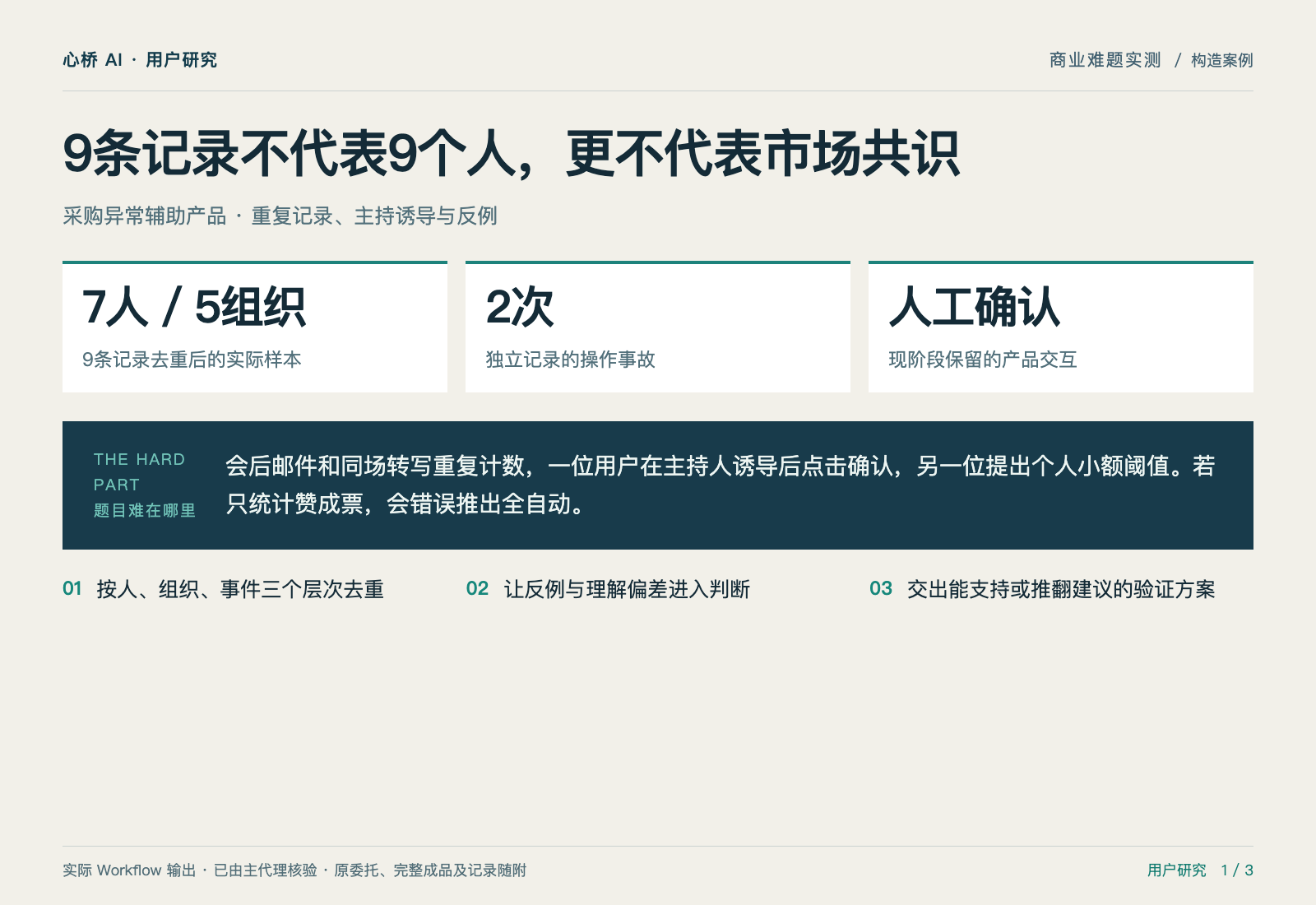 用户研究专家：9条记录不代表9个人，更不代表市场共识